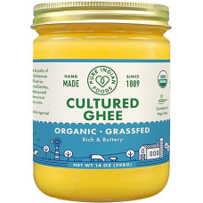 Grassfed Organic Cultured Ghee 14 oz Pure Indian Foods (R) Brand by Pure Indian Foods