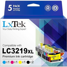 LxTek LC3219XL LC3219 Spausdintuvo kasetės LC3217 LC 3219 XL suderinamos su Brother LC3219XL LC 3219XL LC-3219XL LC-3219XL, skirtos Brother MFC-J5330DW kasetėms MFC-J5730DW MFC-J5730DW MFC-J6930DW MFC-6935DW MFC-J5335DW (5 vnt.)