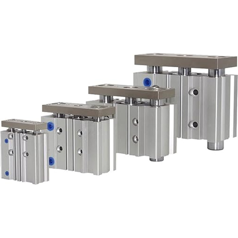 Serijos trijų strypų SMC tipas MGPM16/20/25/32/40/50/63/80-70/80/90/100/125/150/125AZ su oro pagalve (spalva: 80 mm eiga, dydis: MGPM20AZ)