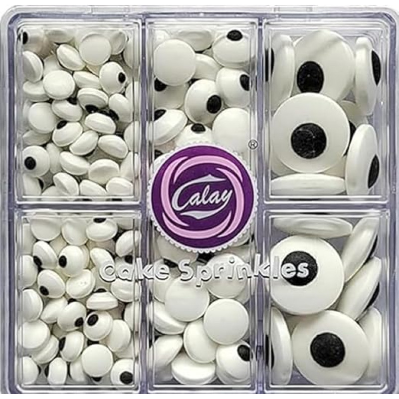 Valgomasis tortas Dekoratyvinės akys Saldainiai 80G 7 mm 1 cm 2 cm Trys dydžiai Sumaišyti dekoratyviniai tortai Sausainiai Dim Sum Helovinas Kalėdos Šalis Tortas Topping Kepimo apdaila