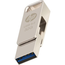 HP 32GB x206c Clé USB OTG 3.2 Type-C/Type-A metalinis atmintukas, iki 120MB/s skaitymo greitis
