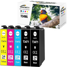 Starlet24 5 x 34XL spausdintuvo kasetės, suderinamos su 
