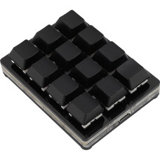 Programuojama klaviatūra su 12 klavišų, maža mechaninė RGB žaidimų klaviatūra su USB kabeliu ir raudonu jungikliu, 