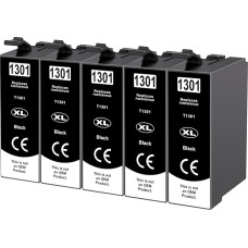 Yowell 5X T1301 Printer Cartridges Compatible with Epson T1301 13XL Black for Stylus SX525WD SX535WD SX620FW Office B42WD BX925FWD BX635FWD Workforce WF-3520DWF WF-7525 WF-7015