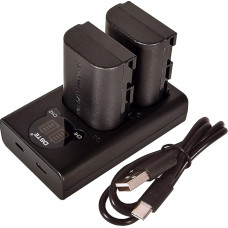 DSTE 2X pilnai koduotas LP-E6N pakaitinis akumuliatorius + dvigubas USB įkroviklis su LCD ekranu, suderinamas su LP E6N, 
