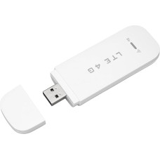 4G LTE USB Surf Stick, Portable WLAN for On the Go Without Contract Mobile WLAN Router with SIM Slot Travel WLAN, 150 Mbit/s Download / 50 Mbit/s Upload Support 10 Devices (White)