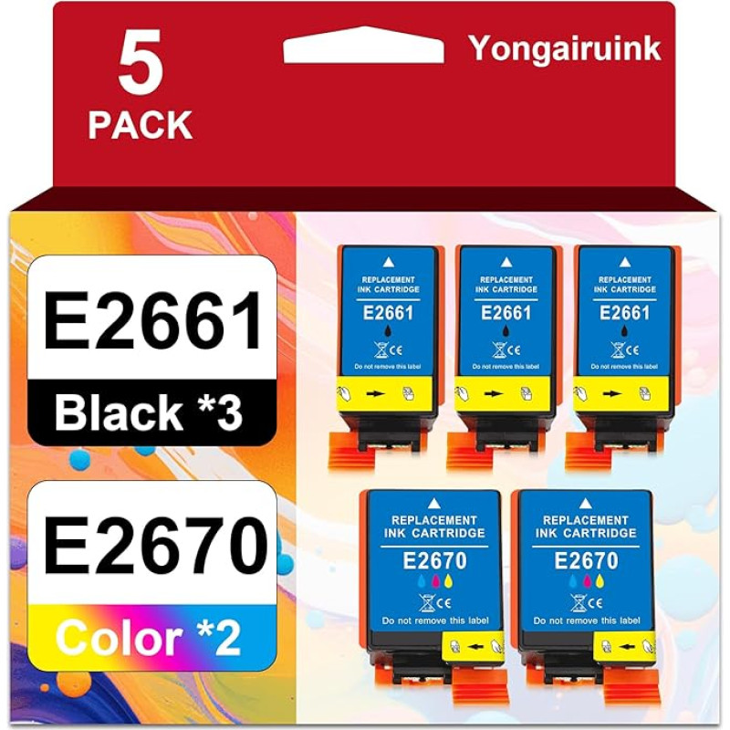 Suderinamos T2661 T2670 T-2661 T-2670 rašalo kasetės, skirtos EPN WF-100W WF-110W 