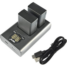DSTE 2 x EN-EL25 atsarginė baterija + dvigubas USB įkroviklis su LCD ekranu, suderinama su EN-EL25a, 4241 ir MH-32, Z serijos Z50 Z 50 fotoaparatu
