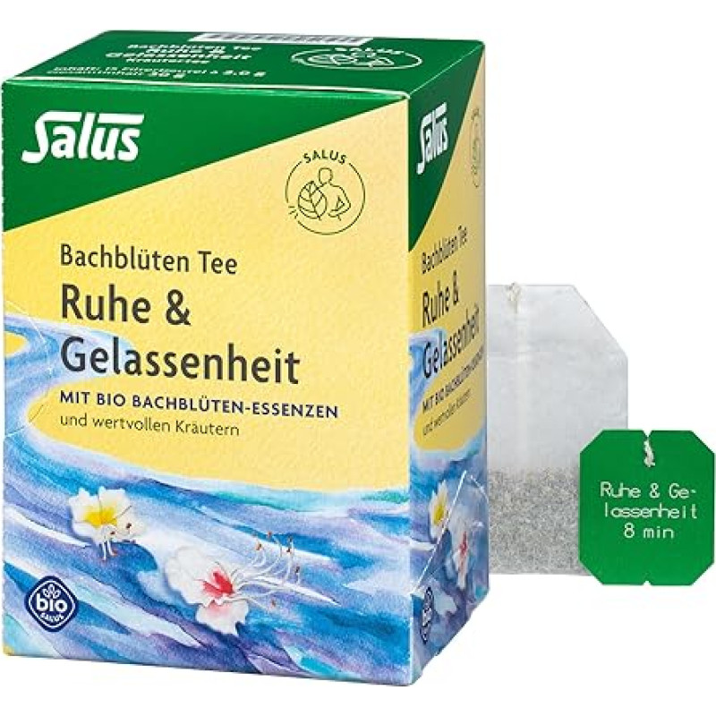 Salus - Bacho gėlių arbata 1 x 15 filtrų maišelių (30 g) - taika ir ramybė - su ekologiškomis Bacho gėlių esencijomis ir vertingais prieskoniais bei vaisiais - vaistažolių arbata