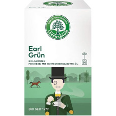 Lebensbaum Green Tea Earl Green, Organic Green Tea, Aromatic Green Tea with Bergamot and Lemon Aroma, 20 Tea Bags, 30 g