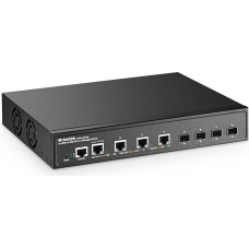 MokerLink 8-Port 10G Managed Switch, 4x10G Ethernet RJ45 Ports, 4x10G-SFP+ Slot, L3 Web/CLI Managed, Metal Network Switch for Desktop or Wall Mount