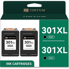 JINTUM 301 XL juodos spalvos spausdintuvo kasetės, suderinamos su HP 301xl kasetėmis, skirtomis 