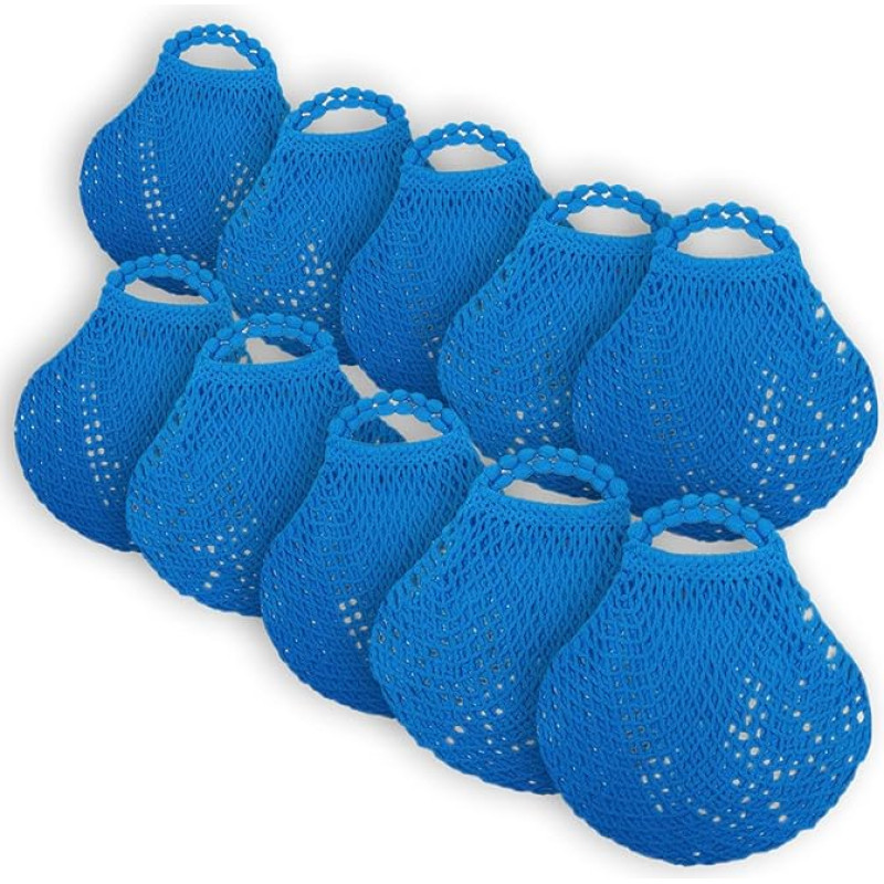 ostprodukte-versand Ossi Item Set of 10 Mini Nets Dederon Blue - DDR Dovanos - nostalgiškiems žmonėms