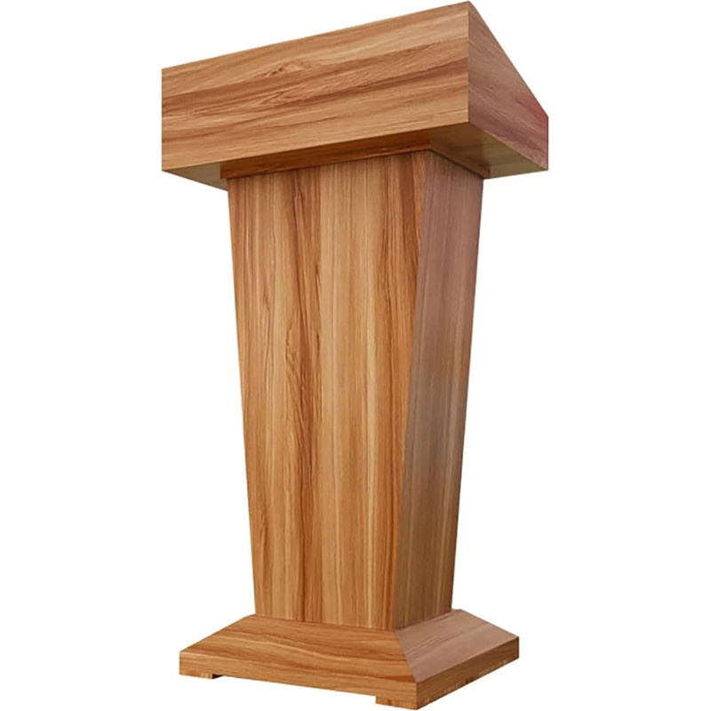 LUCEAE Medinis podiumas, minimalistinis kvadratinis pjedestalas, sakykla bažnyčioms, pasveikinimo stalas, klausyklos ir podiumai, nešiojamas podiumo stalas su laikymo lentyna, skirtas klasei, seminarui, kavinei, vestuvėms
