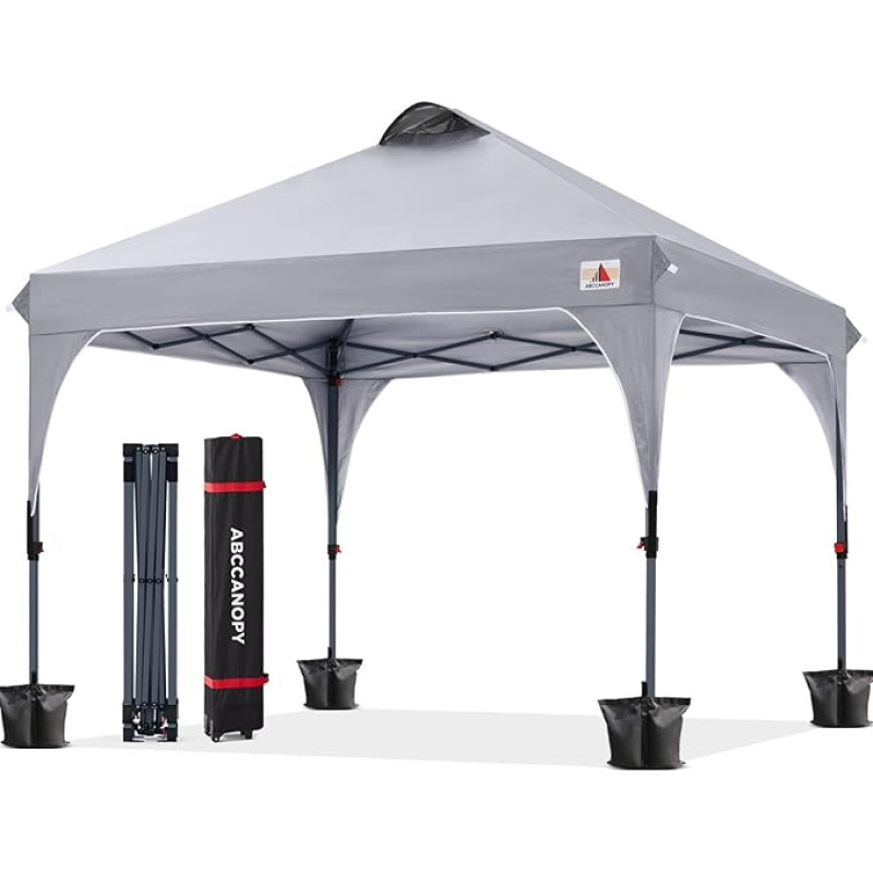 ABCCANOPY pavėsinė Vandeniui atspari pop-up sodo pavėsinė Festivalis apsauga nuo saulės Lauko stoginė Super kompaktiškas stoginė su Roll Carry Bag Bonus 4 x svorio maišeliai, 4 x virvės 4 x stulpai