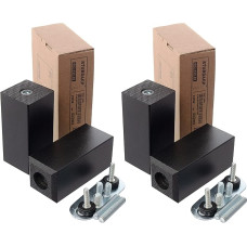 IKEA Stubbarp (Besta) medžio masyvo kojos - juodos/rudos spalvos - 4 vnt.