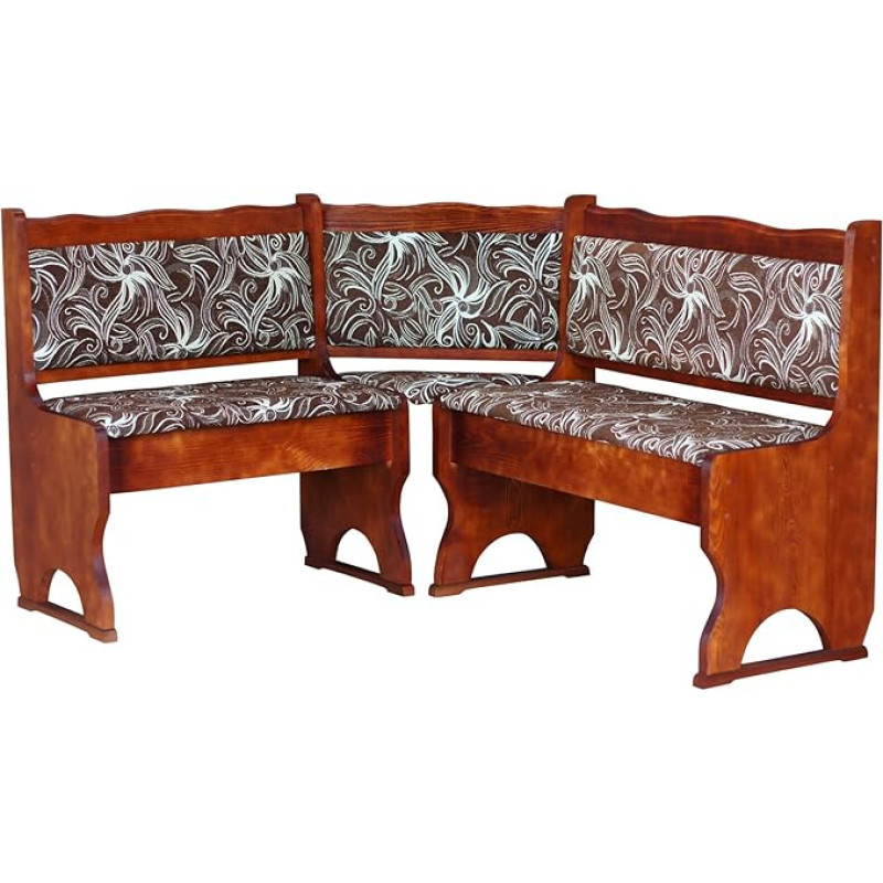 koma Calvados Corner Bench Cushion Pušies mediena su paminkštinimu Medžio masyvas Dark Flower (140 x 180)