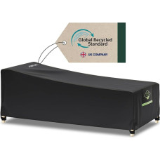 Awnic Pack of 2 Garden Lounger Cover Waterproof Protective Cover for Sun Lounger Winterproof Cover Lying Chair Cushion 200 x 75 x 40/70 cm