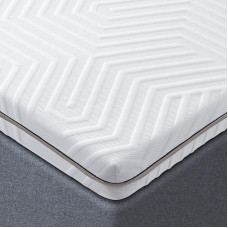 BedStory 90 x 190 cm Memory Foam Mattress Topper 7.5 cm Bamboo Mattress Topper Can Remove Odours and Mites, Removable and Washable Cover, Cooling, Breathable and Fluffy