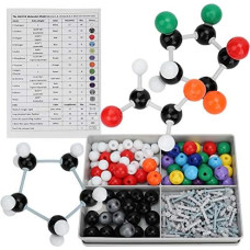 Ausla Molekulinės chemijos modelių rinkinys, 240 detalių cheminių modelių rinkinys, molekulinis statybinis rinkinys, organinės chemijos molekulinis modelis neorganinei chemijai