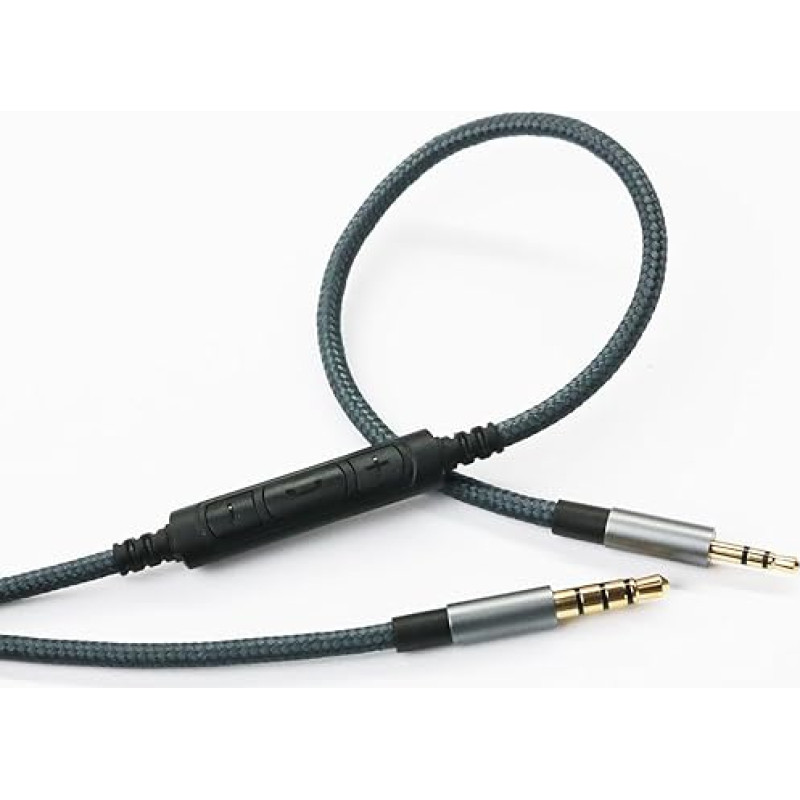 3.5mm to 2.5mm Audio Replacement Cable Compatible with Bose oe2, oe2i, AE2, QC35 Headphones, Volume Control and Inline Microphone Cable, Compatible with Samsung Galaxy Huawei Android