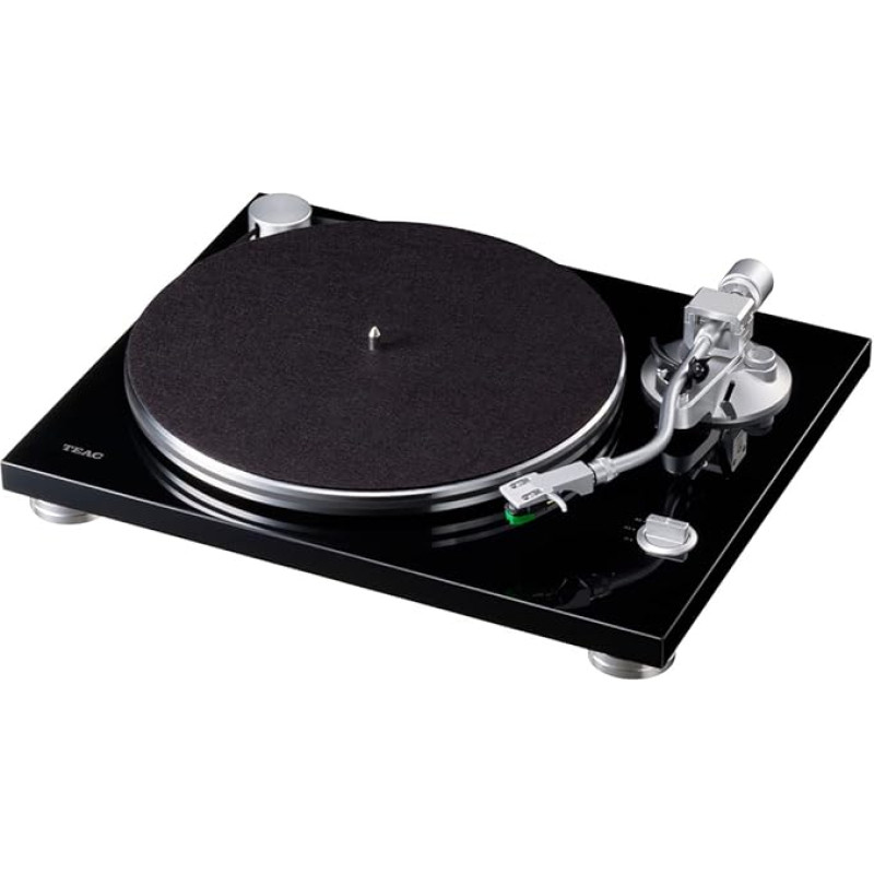 Teac TN-3B Belt Drive Turntable (MM-Phono-EQ Amplifier Built-In Digital USB Output SAEC Tone arm, 33 & 45 RPM Speed) Black