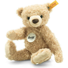 Steiff Cuddly Toy Teddies for Tomorrow Max Teddy Bear, Cute Stuffed Toy with Plastic Eyes, Children, Boys & Girls, Plush Toy 23 cm, Beige, 023002