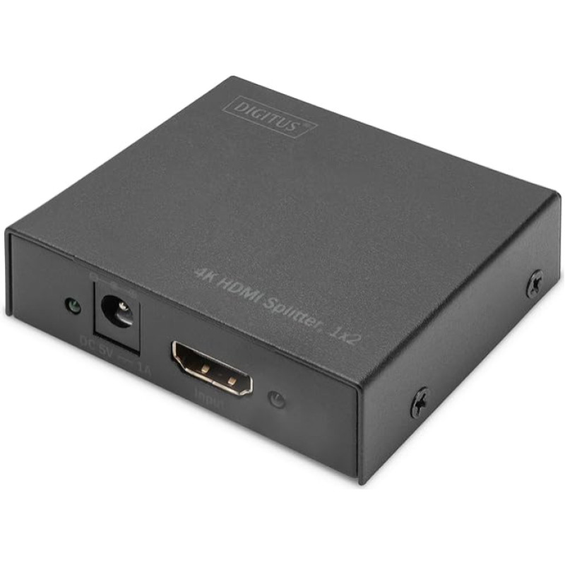 DIGITUS DS-46304 HDMI Splitter 1x2 - Input: 1-Port / Output: 2-Port - UHD 4K/30Hz HDTV: 4096 x 2160p - HDCP 1.3 - DTS Digital, Dolby Digital, DTS-HD, Dolby True HD, DSD Audio, HD/HBR