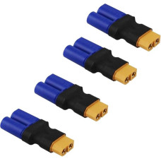 XT60 Male Female Plug Connector to EC5 Male Female Connector Conversion Adapter (XT60 Female to EC5 Male) Pack of 4