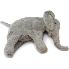 Large Senger Naturwelt Cuddly Toy Elephant, Grey, Cuddly Companion, Suitable from 3 Months, GOTS-Certified Plush Toy with Removable Heat Cushion for Heating or Cooling