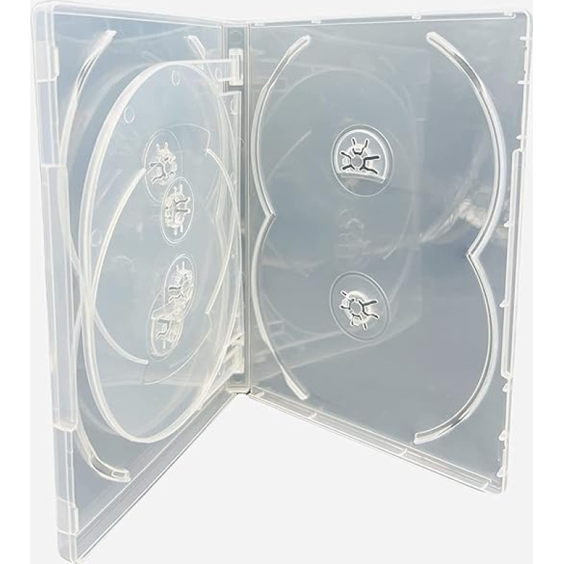 Vision Medien - 6 way Super Clear Multi DVD/CD Tasche (10 Stücke) 14 mm Rückenbreite