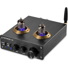 Tube Amplifier with Bluetooth - Nobsound 50 W + 50 W Dual Channel Power Amplifier with 3.5 mm Jack & Stereo L/R RCA Input, TPA3116 Class D HiFi Amplifier Digital Audio Amplifier