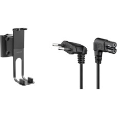 LogiLink BP0119 Speaker Wall Mount for Sonos One & Goobay 56587 Euro Connection Cable Angled on Both Sides 0.3 m Black Euro Plug (Type C, CEE 7/16) > Device Socket C7