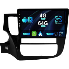 SXAUTO Car Radio Android 13 Fits Mitsubishi Outlander (2012-2018) - Built-in Carplay/Android Car/DSP - Camera Mic Free - 4G + 64G - 10.1 Inch 2 DIN - Supports DAB Steering Wheel Control 4G WiFi