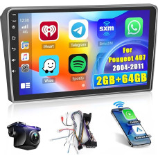 [2+64GB] Android 13 Car Radio, Wireless CarPlay Android Car, for Peugeot 407 2004-2011 Radio, 9 Inch Screen Car Radio, Bluetooth, Mirror Link, GPS WiFi FM RDS SWC EQ