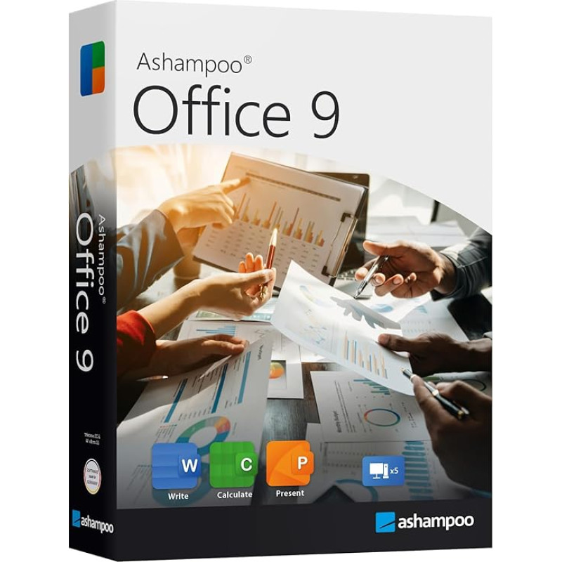 Office 9 - Home Student Professional - lebenslange Laufzeit für 5 PCs im Haushalt - kein ABO - Kompatibel mit Word, Excel, Powerpoint für Windows 10 8 7 Vista