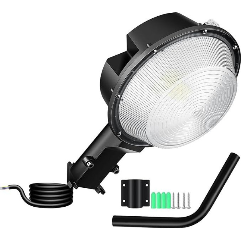 RIGIDON LED gatvės apšvietimas, skirtas naudoti lauke, 100 W, 10000 lm, automatinis įjungimas / išjungimas, IP66, atsparus vandeniui, šaltai baltas LED automobilių stovėjimo aikštelės apšvietimas, skirtas mokyklų gatvėms, automobilių stovėjimo aikštelėms,