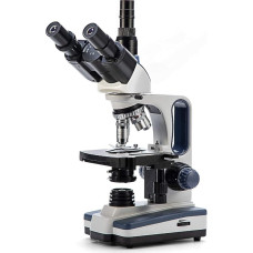 SWIFT SW350T 40X-2500X Magnification, Boiling Head Laboratory Trinocular Microscope for Research with 10X / 25X Wide Angle Eyepieces, Mechanical Object Table, Abbe Capacitor, Camera Compatible