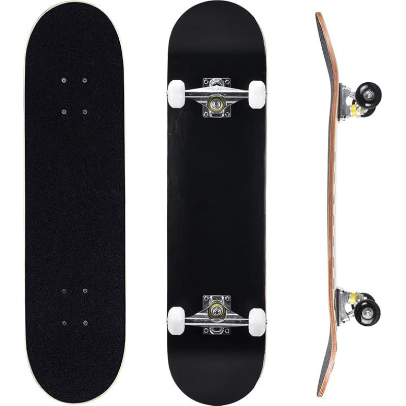 ERNAN Pilna riedlentė pradedantiesiems, 31 x 8 colių, dvigubo smūgio riedlentė vaikams, paaugliams ir suaugusiesiems, su riedlentės įrankiu