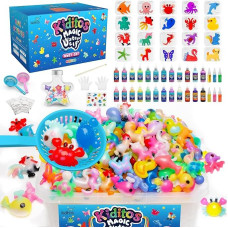 Kiditos Magic Water Elf Set - Magische Wasser Elfen Bastelset für Kinder, 24 Gele + 6 Glitzerpulver & 20 Formen, Lustiges Wassergel Sensorik Spielzeug, Perfektes Geschenk für Kinder ab 3 Jahren