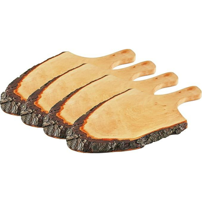 4 duonos lentelių rinkinys su rankenomis, kurių ilgis 36 - 41 cm