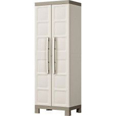 Keter Excellence Kunststoffschrank/Besenschrank, Utility,BxTxH:65x45x182cm, beige/taupe, inklusiv 3 verstellbaren Einlegeböden