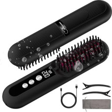 CARER SPARK belaidis tiesinimo šepetys 10000 mAh, 30 s greitas kaitinimas 80 minučių veikimo laikas Milijonai neigiamų jonų Nešiojamas mini plaukų šepetys kelionėms 9 temperatūros lygiai Šilumos apsaugos dizainas Greitas stilizavimas