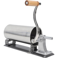 Manual 3 Litre Stainless Steel Sausage Filler with Stable Base, Manual Sausage Filler for Home Use, Horizontal Filling Machine for Kitchen Use