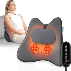 Snailax Shiatsu Neck Massager with Heat, 4D Kneading Massage Pillow for Neck Back Shoulder Massager Back Neck Back Massager Gifts for Mum Dad Women