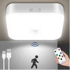 Toowell 10000 mAh Battery Lamp with Motion Sensor Indoor Battery Operated Ceiling Light with Remote Control LED Ceiling Light Battery Light with Motion Sensor Battery Light for Garage Cellar Bathroom