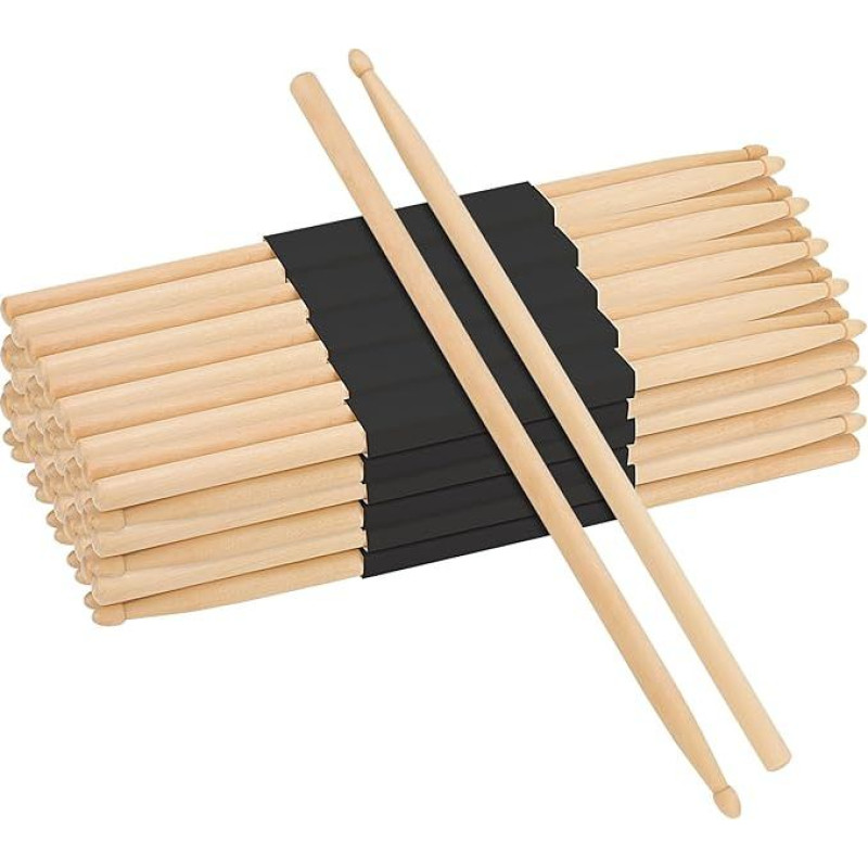 MANCHAP 30 porų 5A būgnų lazdelių pakuotė Medinės būgnų lazdelės būgnams, treniruotėms, pasirodymams