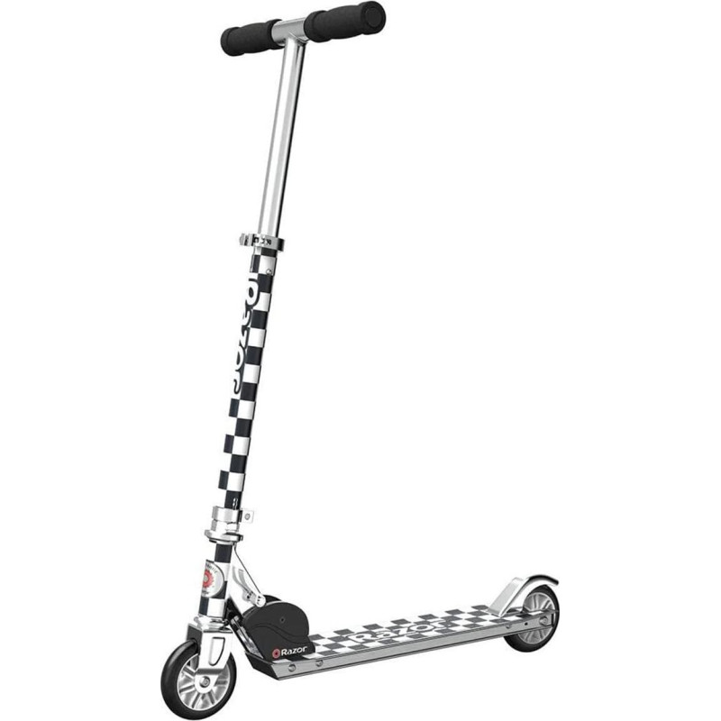 Razor A Kick Scooter Special Edition with Checkerboard Graphic Aliumininis sulankstomas paspirtukas