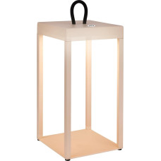 BRILONER - LED Table Lamp Wireless with Touch, Dimmable in Levels, Battery & Light Source Interchangeable, IP44, Warm White Light, LED Lantern, Portable Decorative Lamp, Lamp, Patio, 13 x 13 x 31.5 cm, Beige