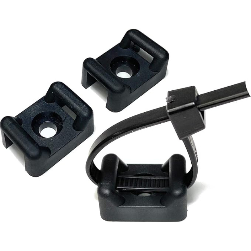 Nailoninis kabelio kaklaraiščio pagrindo laikiklis varžtas Juodos spalvos 10 9,0 mm varžtas M5